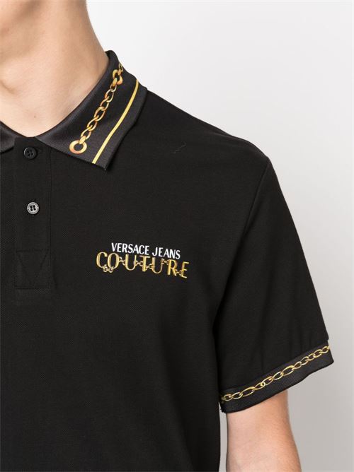 Polo uomo con logo Versace jeans Couture | 75GAGT01CJ01TG89